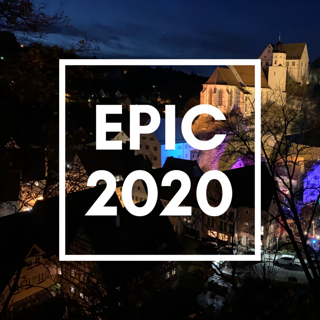 Jahresrückblick 2019: das Key Visual von EPIC 2020 - dem offline Onlinebusiness-Event im Schloss Haigerloch am 01./02. Mai 2020.